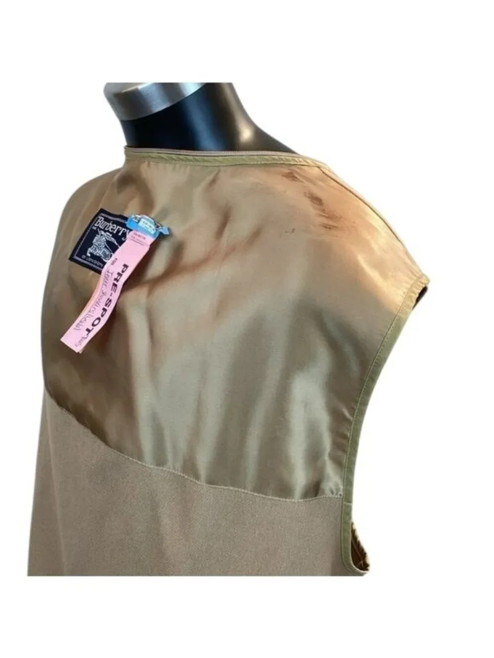 Burberry’s Nova Check Wool Lined Belted Mens Tan Trench Coat 48L